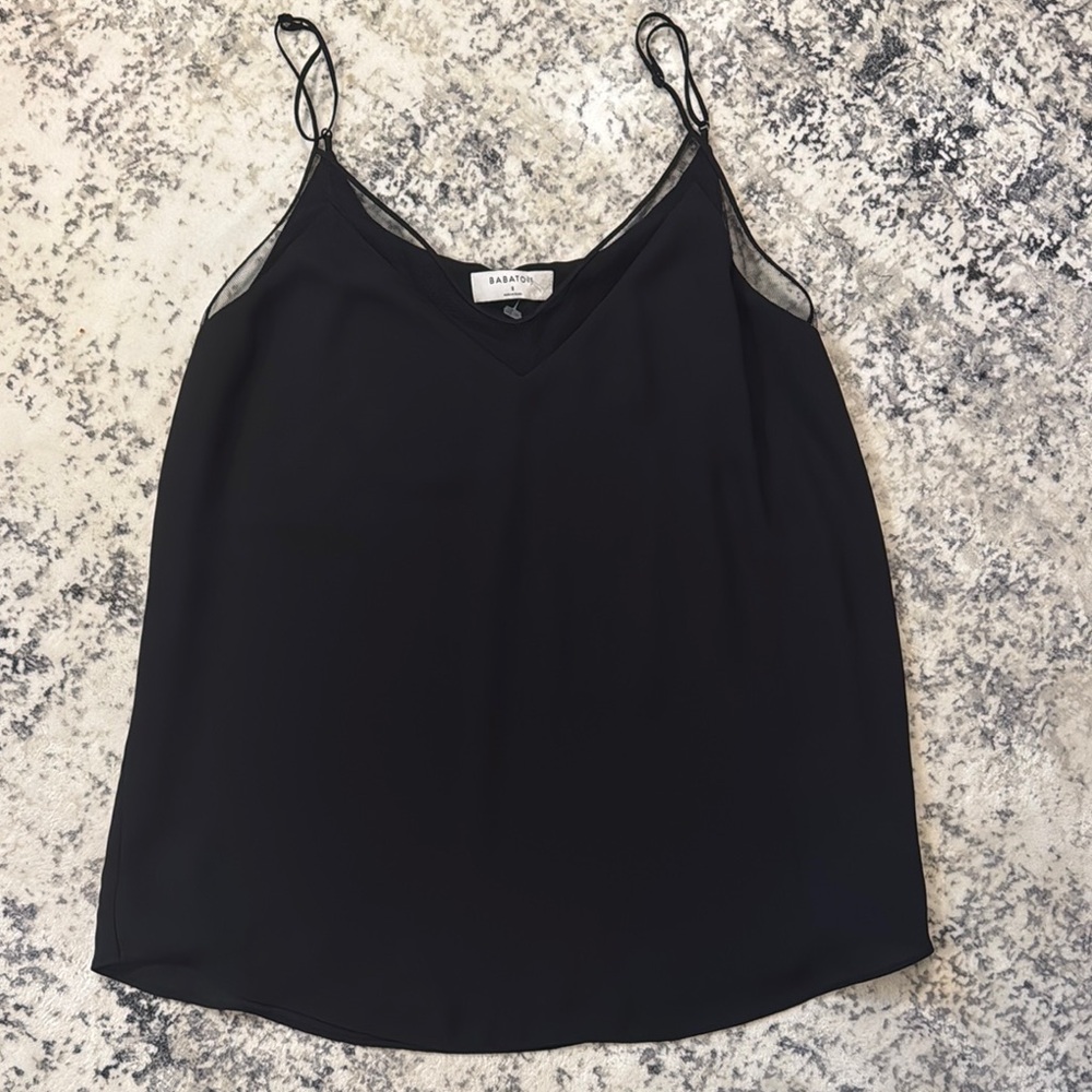 Babaton Black Sleeveless Camisole Relaxed Fit - Picture 1 of 4